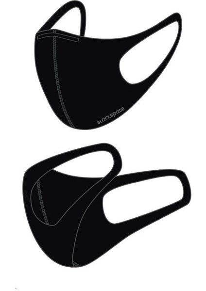 Unisex Koruyucu Maske Siyah S