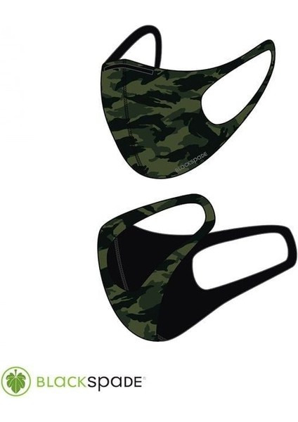 Unisex Koruyucu Maske Yeşil Kamo L
