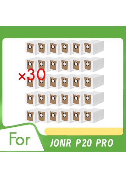 Jonr P20 Pro Süpürge Aksesuarları Için 30 Adet Toz Torbası Toz Torbaları Uzun Ömürlüdür ve Iyi Çalışır Süpürge Aksesuarları Temizleme Aracı (Yurt Dışından)