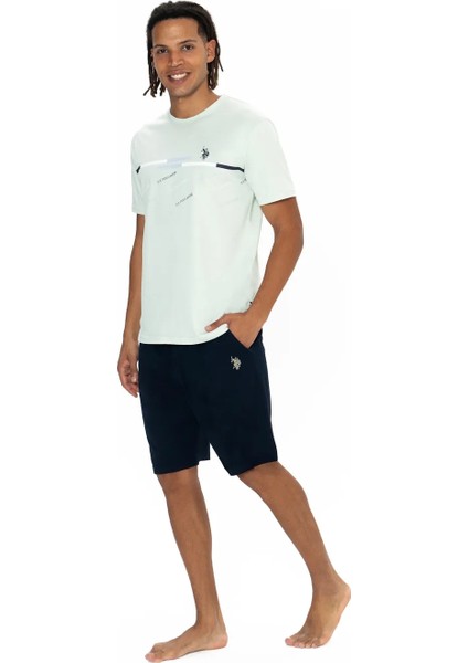 U.s. Polo Assn. Erkek %100 Pamuk Şortlu Pijama Takımı - ARASS18W88W2W
