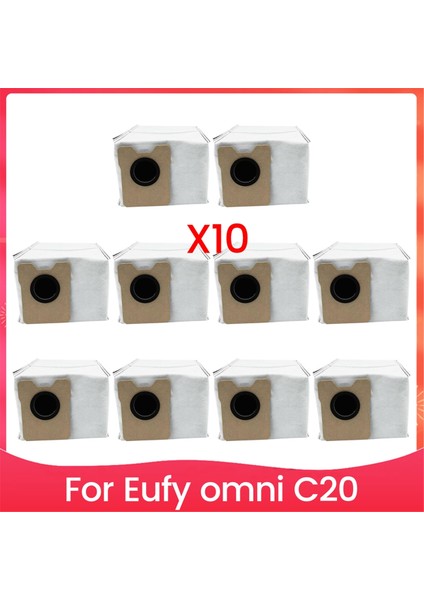 Eufy Omni C20 Elektrikli Süpürge Aksesuarları Için 10 Adet Elektrikli Süpürge Toz Torbası Aksesuarları Yedek Toz Torbaları (Yurt Dışından)