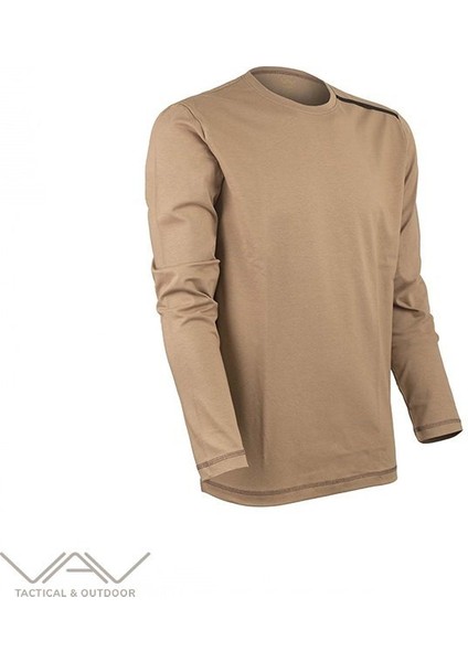 Vav Baseti-04 Uzun Kol Sweatshirt Bej Xl