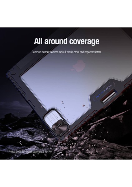 Nillkin iPad Air 13 2025 / Pro 13 2024 /12.9 Çok Açılı Katlanır Standlı Yüksek Koruma Tablet Kılıfı
