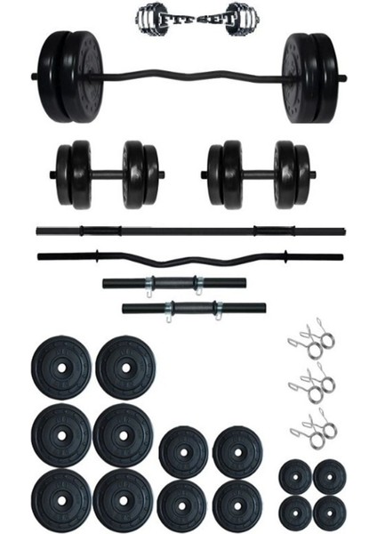 98 kg Z Barlı Halter Seti ve Dambıl Seti Ağırlık Fitness Seti