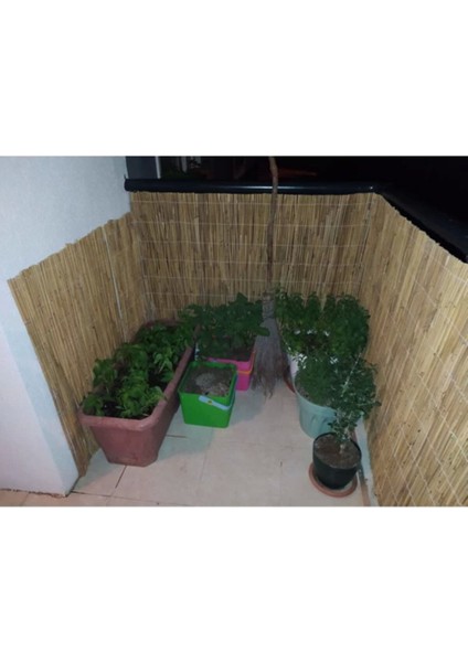 1 Metre x 2,50 Metre Bambu Kamış Hasır Çit Gölgelik
