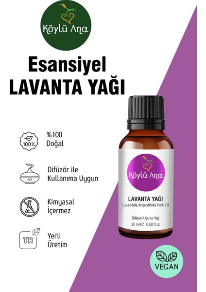 Okaliptus Nane Kekik Lavanta Aromatik Yağ Seti - Aromatik Uçucu Yağ 4x20 ml