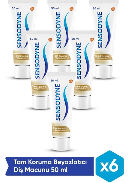 Total Care White. 50 ml Diş Macunu Tam Koruma Beyazlatıcı x 6 Adet