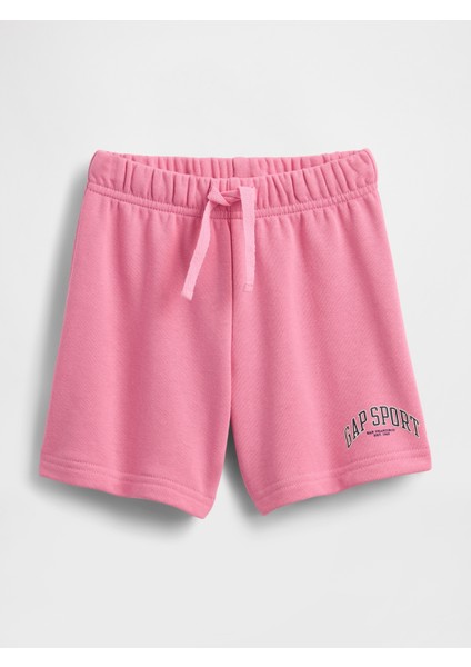 Erkek Bebek Pembe Gap Logo Fransız Havlu Kumaş Grafik Pull-On Şort