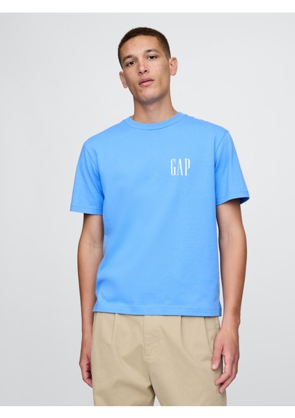 Erkek Bebe Mavisi Gap Logo Heavyweight T-Shirt