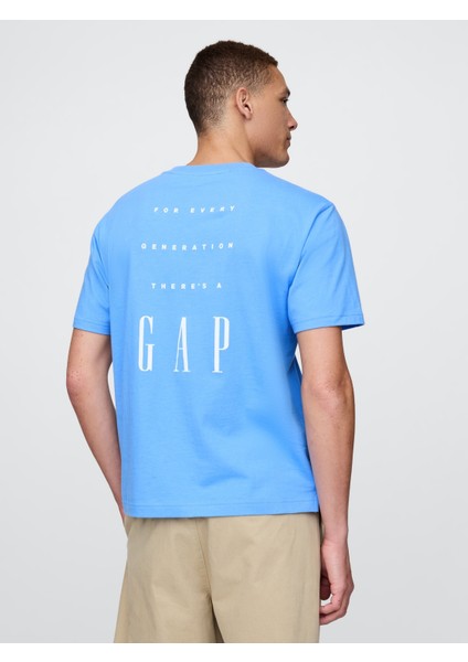 Erkek Bebe Mavisi Gap Logo Heavyweight T-Shirt fırsatları