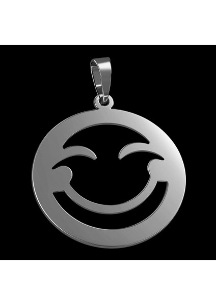 925 Ayar gümüş kolye gülen yüz SM5043