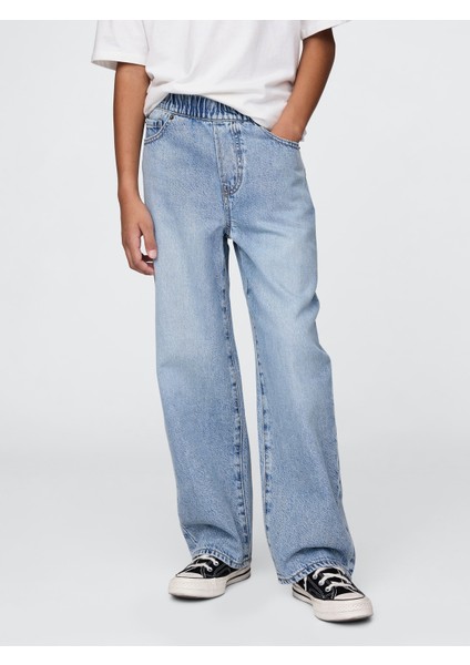Erkek Çocuk Mavi Ultrasoft Pull-On Baggy Jean Pantolon