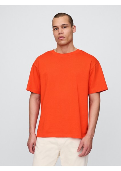 Erkek Turuncu Gap Dünya Logosu T-Shirt fırsatları