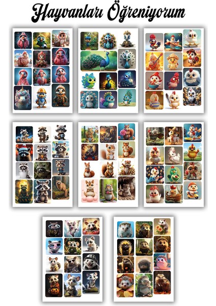 Gül Kokulu Islak Havlu 50X28 (1400 Yaprak) ve Sticker Seti 32 Sayfa modelleri