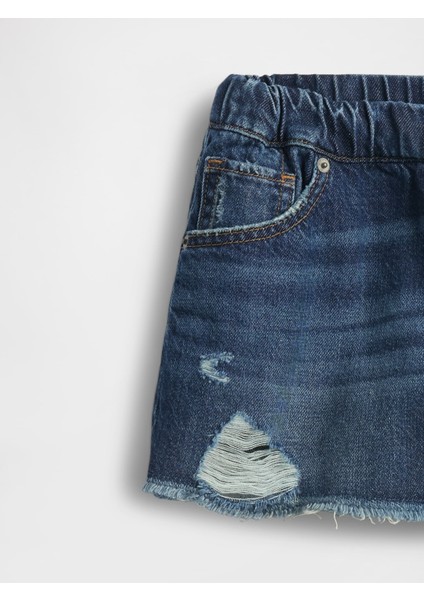 Kız Çocuk Lacivert Low Rise Ultrasoft Stride Relaxed Denim Şort fiyatları