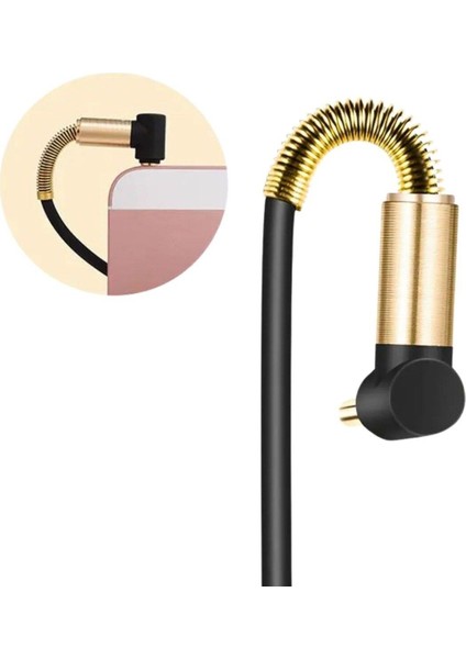 3.5mm Aux Kablosu Jak Erkek Erkek L Tipi 1 Metre Ses Aktarım Kablosu