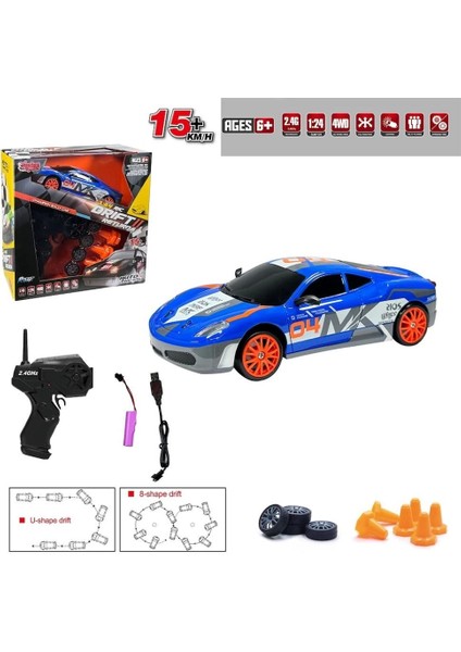 HB-SC24A07-09-10-11 U/k Şarj. 2.4g Drift Araba-Vrd