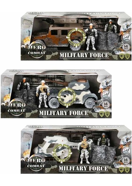 Sesli ve Işıklı Kar Temalı Askeri Araçlar Oyun Seti -1 Adet Fiyatıdır