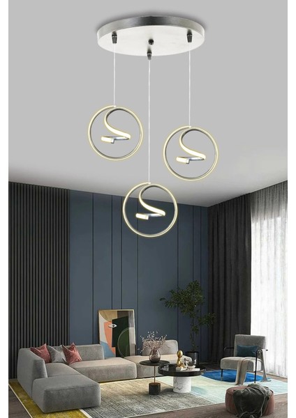 Helezon Modern Sarkıt 3'lü LED Avize modelleri