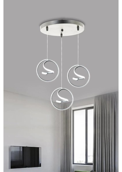 Helezon Modern Sarkıt 3\'lü LED Avize