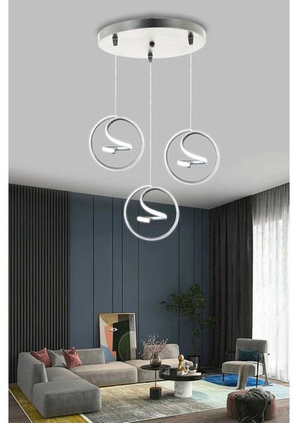 Helezon Modern Sarkıt 3\'lü LED Avize