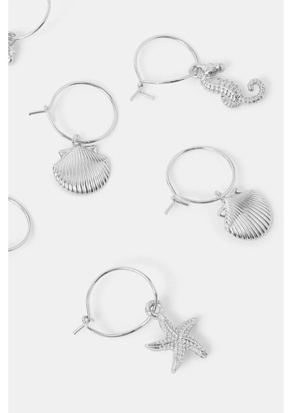 Okyanus Figürleri 8 Parça Saç Küpesi Seti modelleri