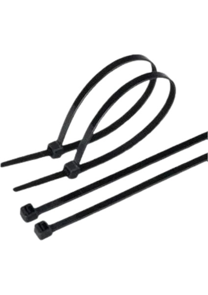 Siyah Kablo Bağı Paketi (Plastik Kelepçe) 250 x 3,5 mm 100 Adet