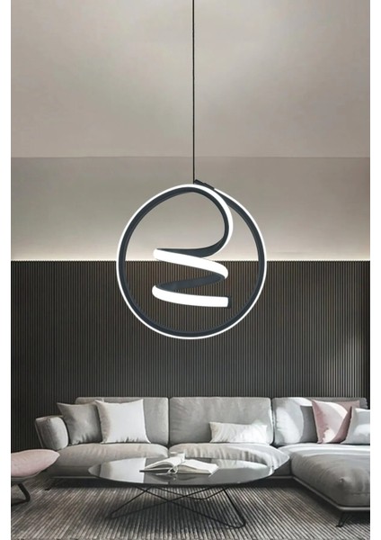 Helezon Modern Tekli Sarkıt LED Avize Antre