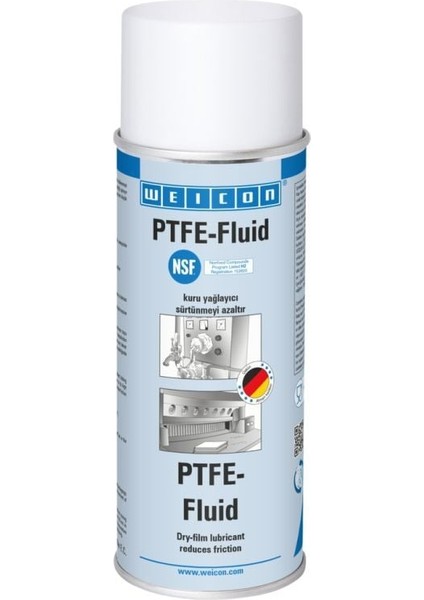 Ptfe-Fluid 400 Ml-Gıda Sektörü Için Nsf H2 Onaylı, Gres Içermeyen Kuru Yağ