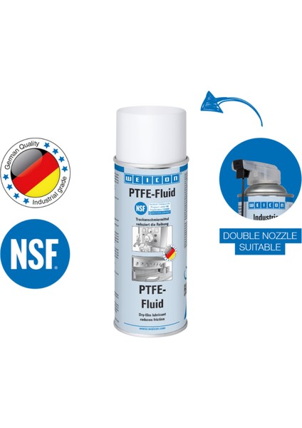 Ptfe-Fluid 400 Ml-Gıda Sektörü Için Nsf H2 Onaylı, Gres Içermeyen Kuru Yağ