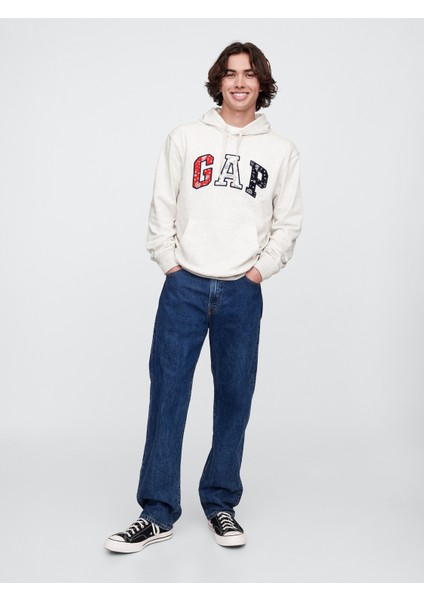 Erkek Bej Gap Logo Sweatshirt