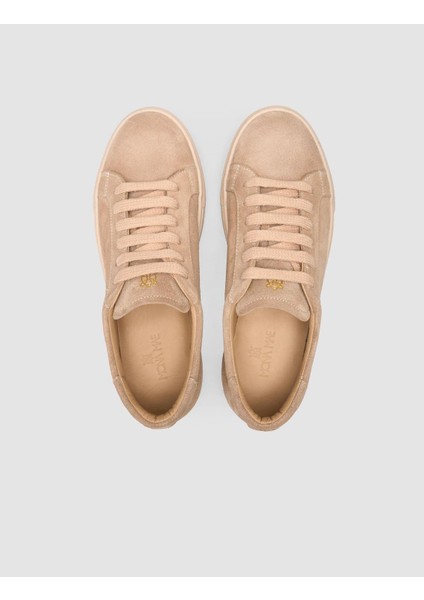 Süet Krem Kadın Sneaker