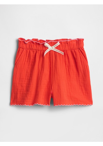 Kız Bebek Kırmızı Gauze Şort