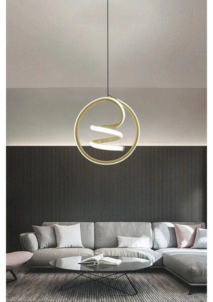 Helezon Modern Tekli Sarkıt LED Avize Antre