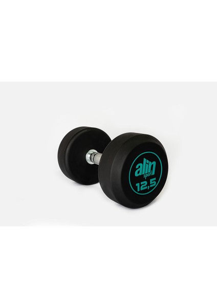 Kauçuk 12,5 kg Profesyonel Dambıl 12,5 kg Dambıl Seti 12,5 kg Siyah