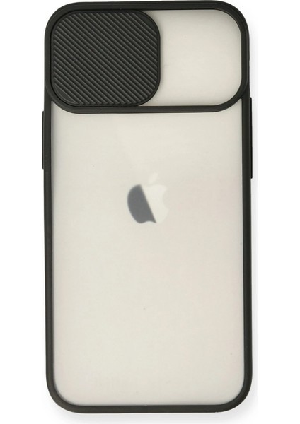 Iphone 12 Mini Kılıf Palm Buzlu Kamera Sürgülü Silikon - Siyah Bstmy