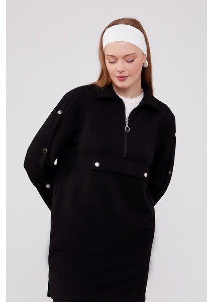 Siyah Düğme Detaylı Spor Takım modelleri