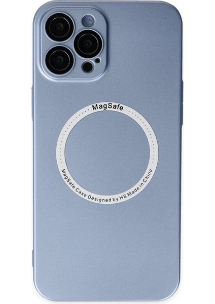 Iphone 12 Pro Kılıf Jack Magneticsafe Lens Silikon - Sierra Blue Bstmy