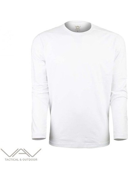 Vav Baseti-04 Uzun Kol Sweatshirt Beyaz S indirimleri