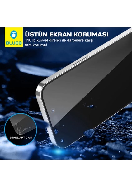 Anti Static HD Samsung A15 Uyumlu Toz Çizilme Parmak izi Önleyici Full Cam Ekran Koruyucu