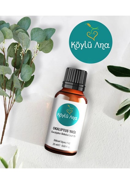 Okaliptus Yağı 20 ml - Saf Esansiyel Uçucu Yağ Hava Tazeleyici Nemlendirici Masaj Yağı