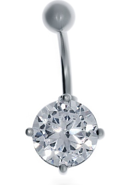 Kadın Tek Taş Model Çelik Piercing