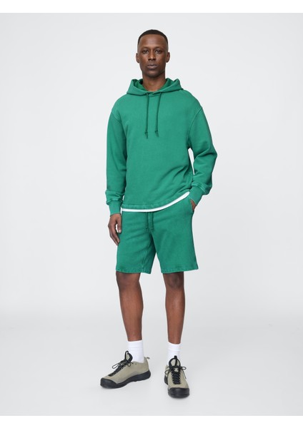Erkek Yeşil Heavyweight Sweat Şort