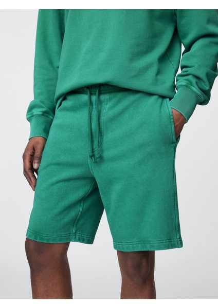 Erkek Yeşil Heavyweight Sweat Şort