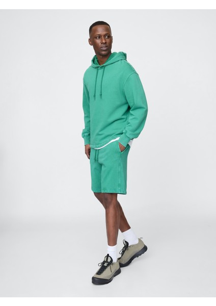 Erkek Yeşil Heavyweight Sweat Şort