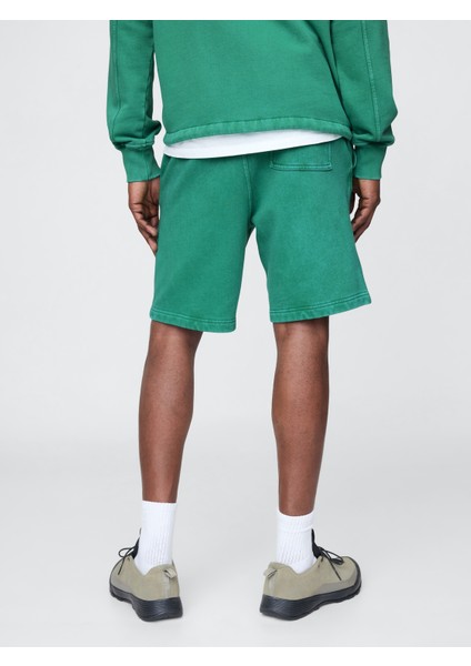 Erkek Yeşil Heavyweight Sweat Şort