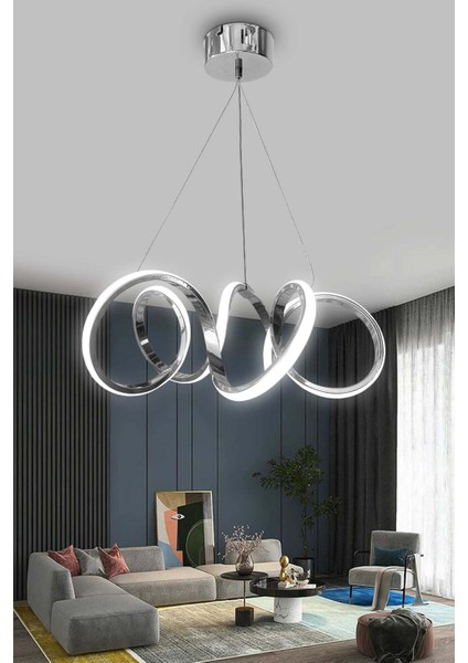 Modern Sarkıt Krom Kıvrım Beyaz Işık LED Avize fiyatları