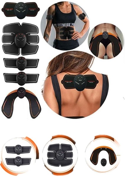 Sixpad Abs Vücut Geliştirici Elektronik Kemer Karın, Kol ve Bacak Kası 10 Parça