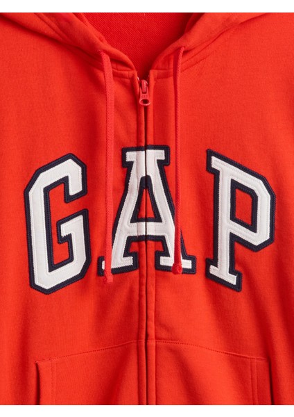 Kadın Kırmızı Gap Logo Relaxed Fermuarlı Sweatshirt modelleri