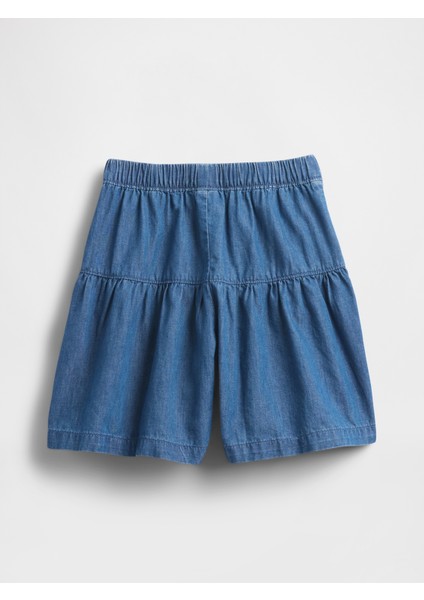 Kız Bebek Mavi Pull-On Culotte Şort modelleri